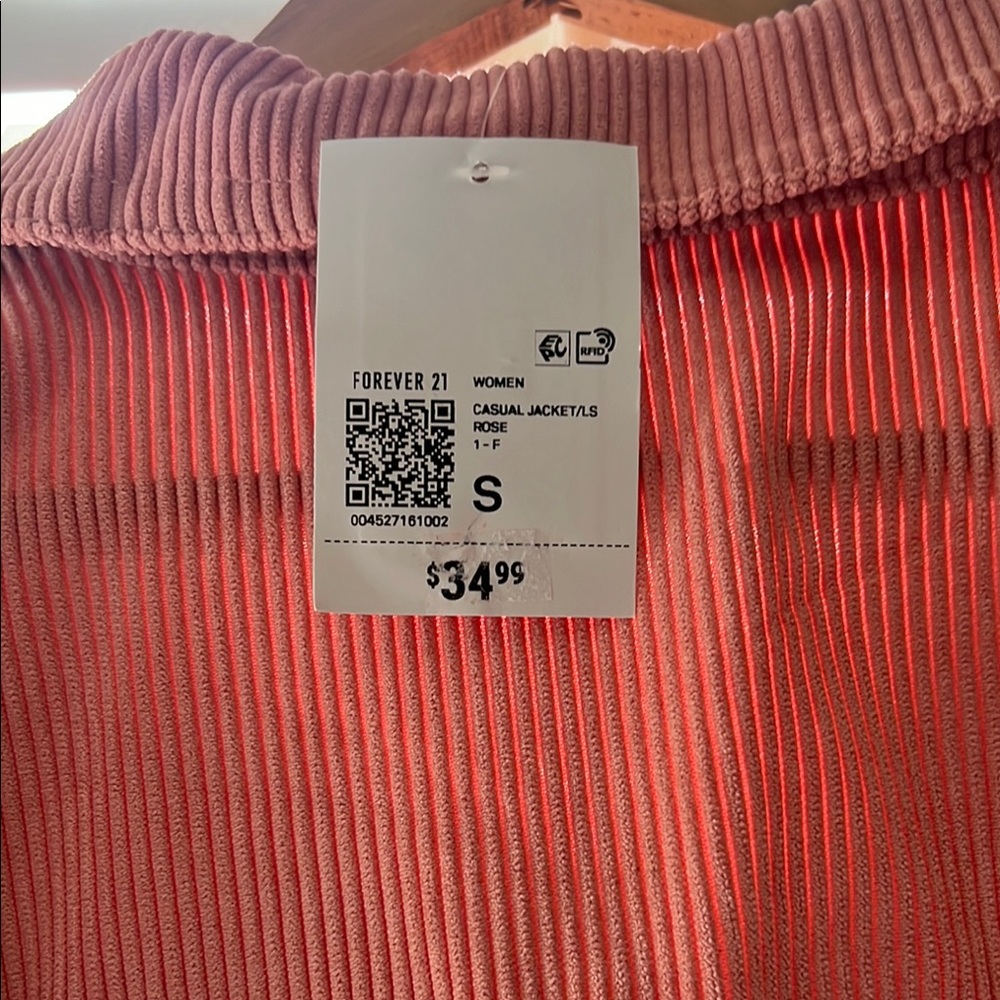 Pink Corduroy Shacket - Picture 5 of 6